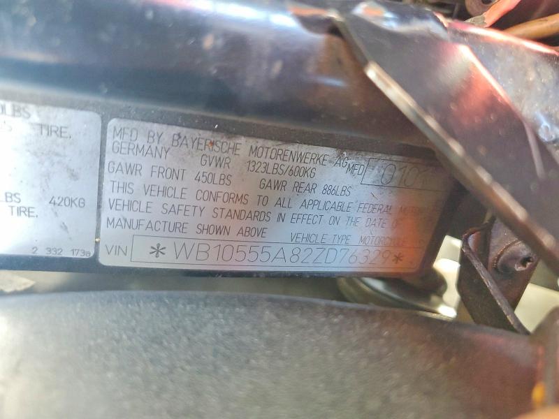 Продаж на аукціоні авто 2002 Bmw K1200, vin: WB10555A82ZD76329, номер лоту: 61602556