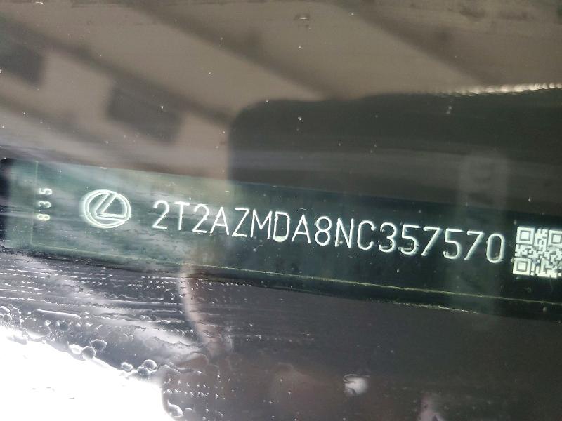 85772635 :رقم المزاد ، 2T2AZMDA8NC357570 vin ، 2022 Lexus Rx 350 مزاد بيع