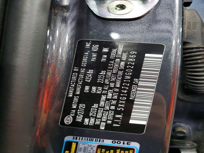 Aukcja sprzedaży 2021 Kia K5, vin: 5XXG14J21MG022869, numer aukcji: 61351876