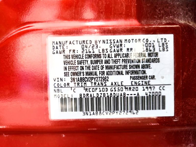Продаж на аукціоні авто 2023 Nissan Sentra, vin: 3N1AB8CV2PY272962, номер лоту: 59595206