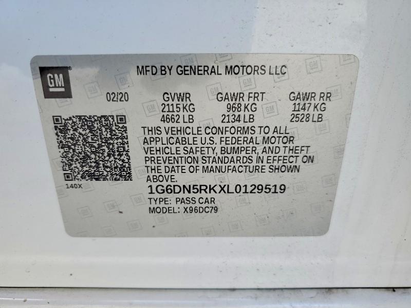 Продажа на аукционе авто 2020 Cadillac Ct5, vin: 1G6DN5RKXL0129519, номер лота: 59401986