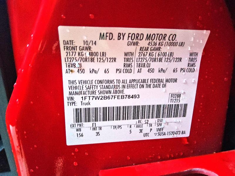 Aukcja sprzedaży 2015 Ford F250, vin: 1FT7W2B67FEB78493, numer aukcji: 60451096