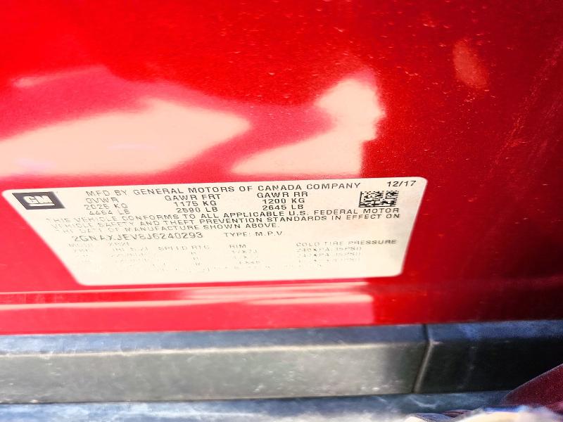 Продажа на аукционе авто 2018 Chevrolet Equinox, vin: 2GNAXJEV8J6240293, номер лота: 62074906