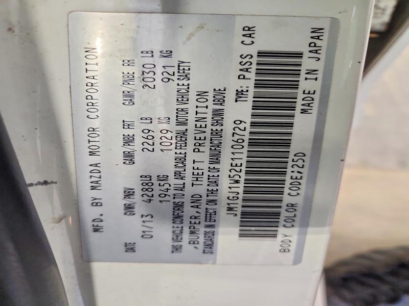 59819766 :رقم المزاد ، JM1GJ1W52E1106729 vin ، 2014 Mazda 6 مزاد بيع