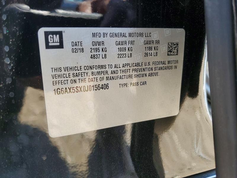 Aukcja sprzedaży 2018 Cadillac Cts, vin: 1G6AX5SX0J0156406, numer aukcji: 61193076