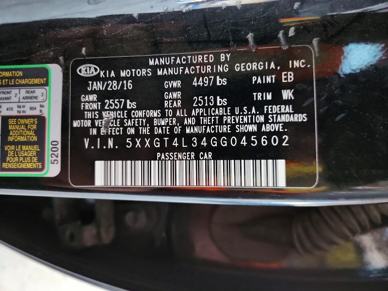 Продаж на аукціоні авто 2016 Kia Optima, vin: 5XXGT4L34GG045602, номер лоту: 60435906