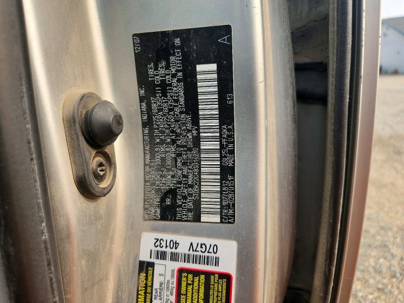 2008 Toyota Sienna მანქანა იყიდება აუქციონზე, vin: 5TDBK22C48S014210, აუქციონის ნომერი: 60917246