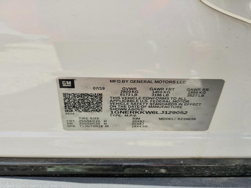 Продажа на аукционе авто 2020 Chevrolet Traverse, vin: 1GNERKKW6LJ129052, номер лота: 61290476
