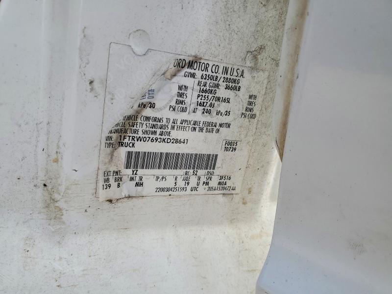 2003 Ford F150 მანქანა იყიდება აუქციონზე, vin: 1FTRW07693KD28641, აუქციონის ნომერი: 63174446