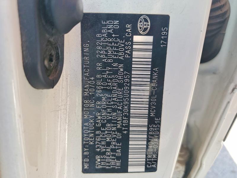 59962356 :رقم المزاد ، 4T1BF30K95U092957 vin ، 2005 Toyota Camry مزاد بيع
