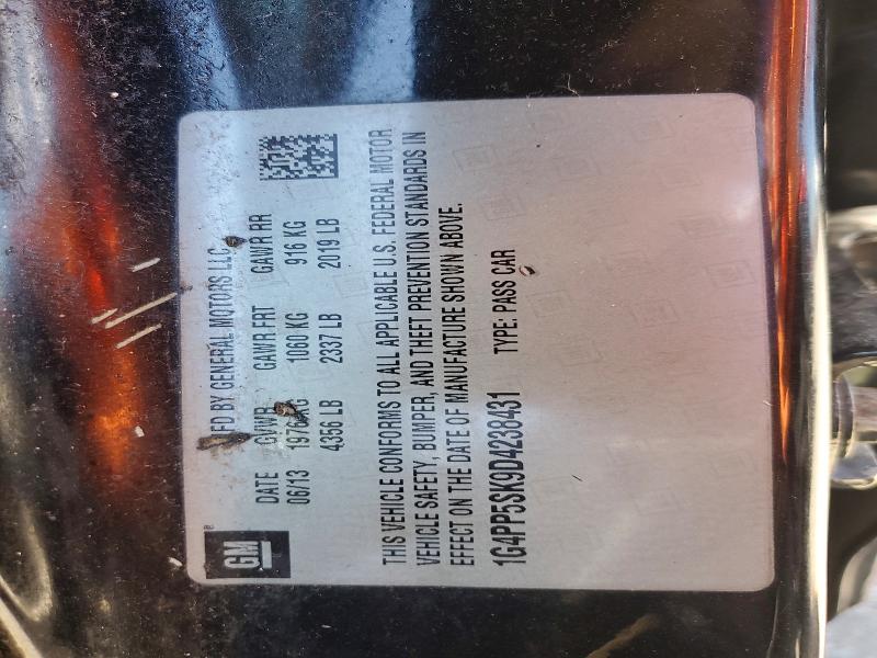 61004546 :رقم المزاد ، 1G4PP5SK9D4238431 vin ، 2013 Buick Verano مزاد بيع