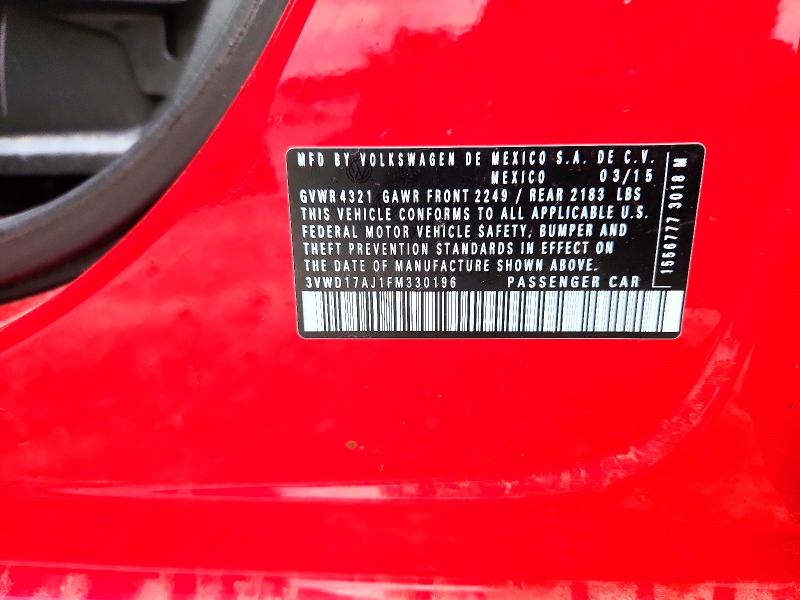 Продаж на аукціоні авто 2015 Volkswagen Jetta, vin: 3VWD17AJ1FM330196, номер лоту: 61782476