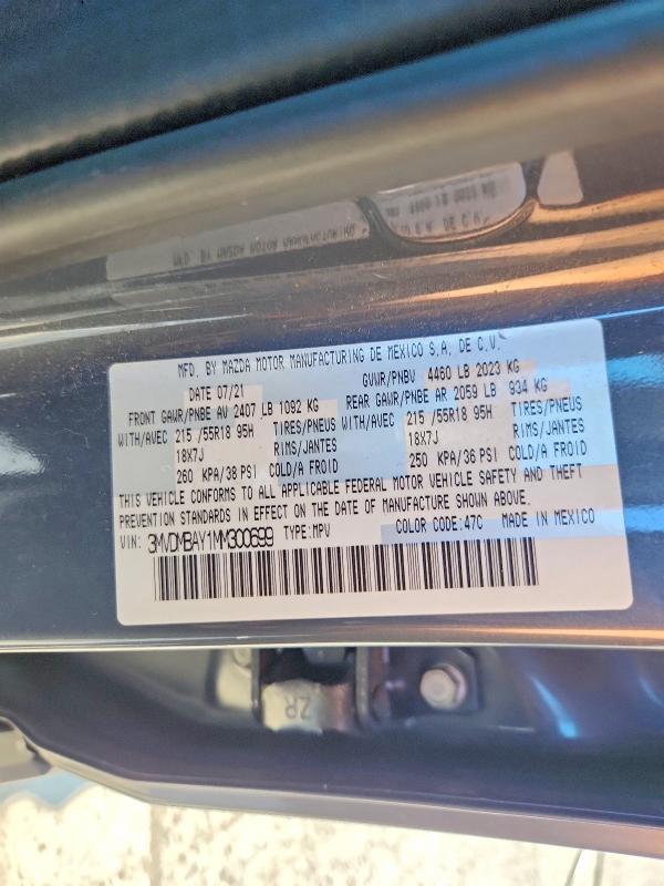 61425946 :رقم المزاد ، 3MVDMBAY1MM300699 vin ، 2021 Mazda Cx-30 مزاد بيع