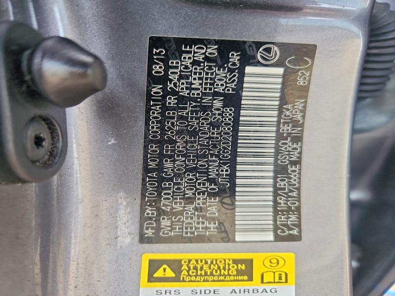 Aukcja sprzedaży 2013 Lexus Es, vin: JTHBK1GG2D2080888, numer aukcji: 60383626