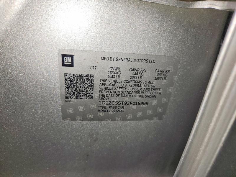Продаж на аукціоні авто 2018 Chevrolet Malibu, vin: 1G1ZC5ST9JF116999, номер лоту: 60554006