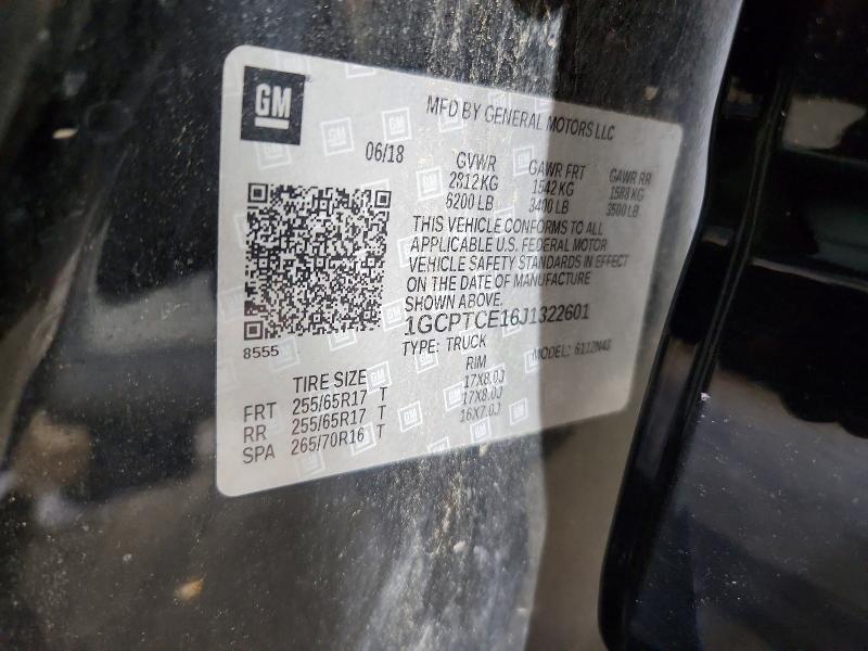 Aukcja sprzedaży 2018 Chevrolet Colorado, vin: 1GCPTCE16J1322601, numer aukcji: 59244266