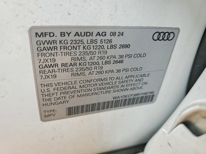 Продажа на аукционе авто 2024 Audi Q3, vin: WA1DECF38R1198799, номер лота: 60990836