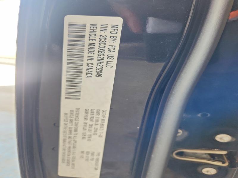 62915706 :رقم المزاد ، 2C3CDXBG2NH202849 vin ، 2022 Dodge Charger مزاد بيع