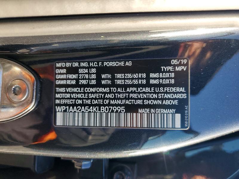 Aukcja sprzedaży 2019 Porsche Macan, vin: WP1AA2A54KLB07995, numer aukcji: 62782146