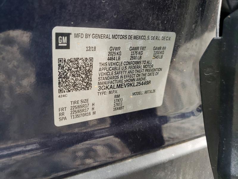 62397896 :رقم المزاد ، 3GKALMEV9KL254498 vin ، 2019 Gmc Terrain مزاد بيع