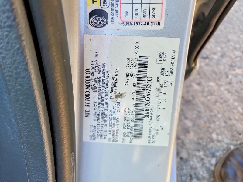 Aukcja sprzedaży 2010 Lincoln Mkz, vin: 3LNHL2GCXAR752601, numer aukcji: 59330776