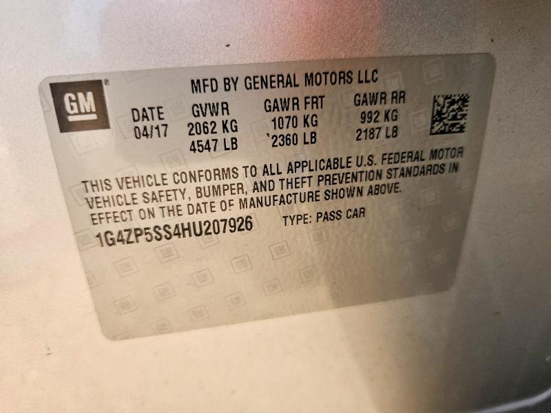Продаж на аукціоні авто 2017 Buick Lacrosse, vin: 1G4ZP5SS4HU207926, номер лоту: 61813976