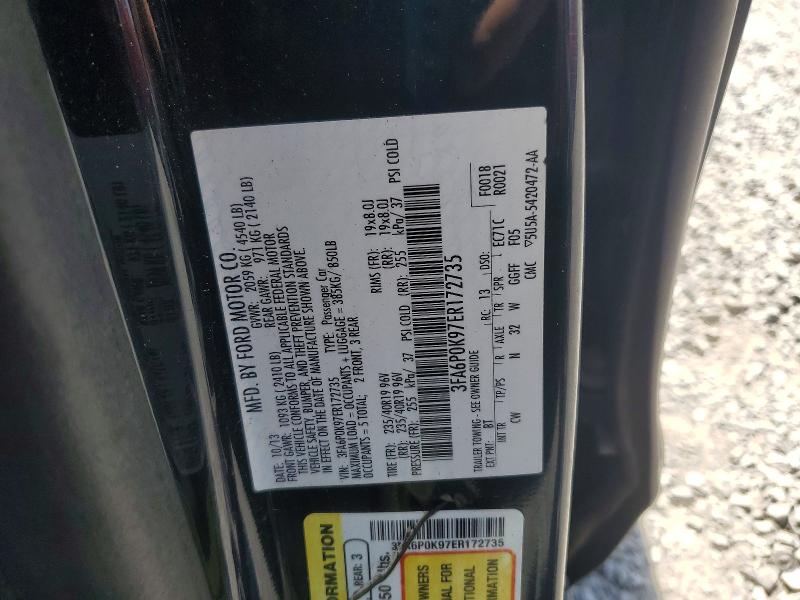 Продажа на аукционе авто 2014 Ford Fusion, vin: 3FA6P0K97ER172735, номер лота: 63338736