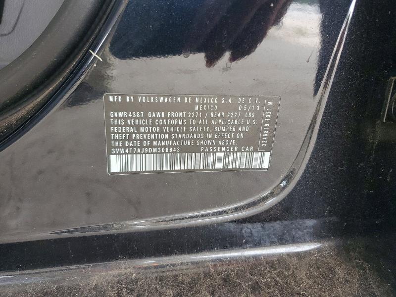 Aukcja sprzedaży 2013 Volkswagen Jetta, vin: 3VW4T7AJ9DM308843, numer aukcji: 60518386