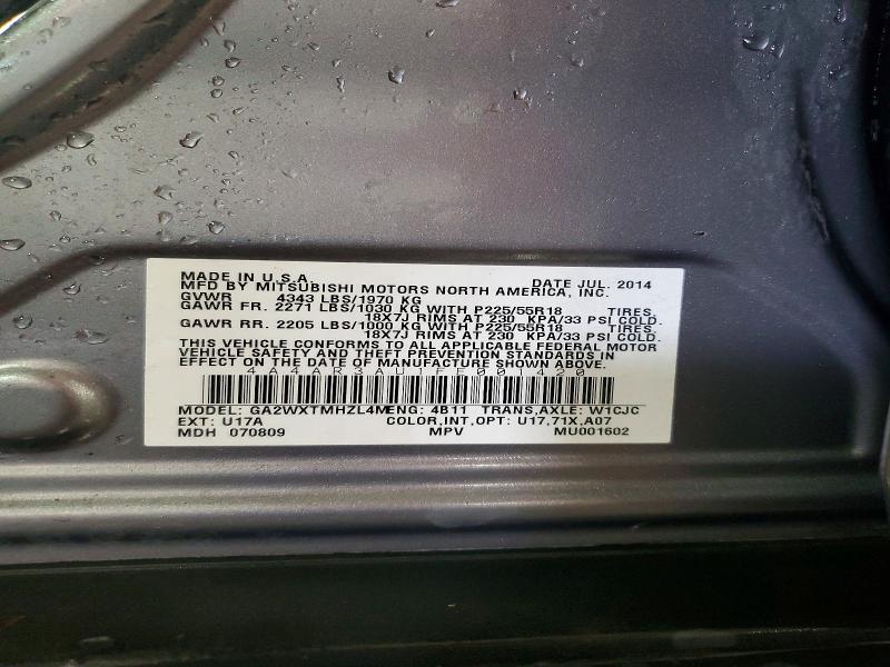 2015 Mitsubishi Outlander Sport მანქანა იყიდება აუქციონზე, vin: 4A4AR3AU1FE001420, აუქციონის ნომერი: 60620936