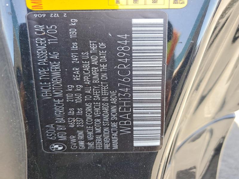 Aukcja sprzedaży 2006 Bmw 650, vin: WBAEH13476CR49844, numer aukcji: 85972605