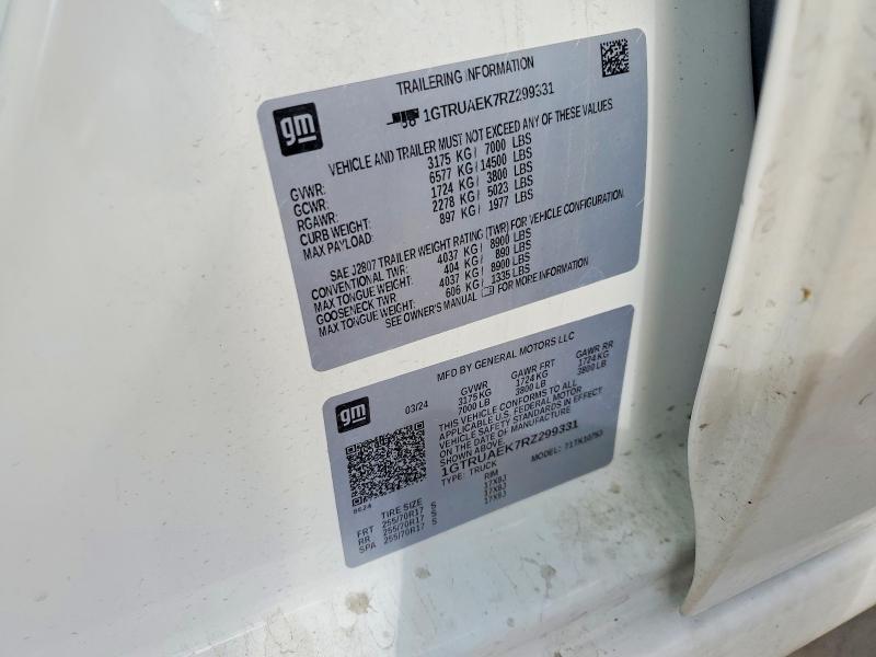 61718376 :رقم المزاد ، 1GTRUAEK7RZ299331 vin ، 2024 Gmc Sierra مزاد بيع