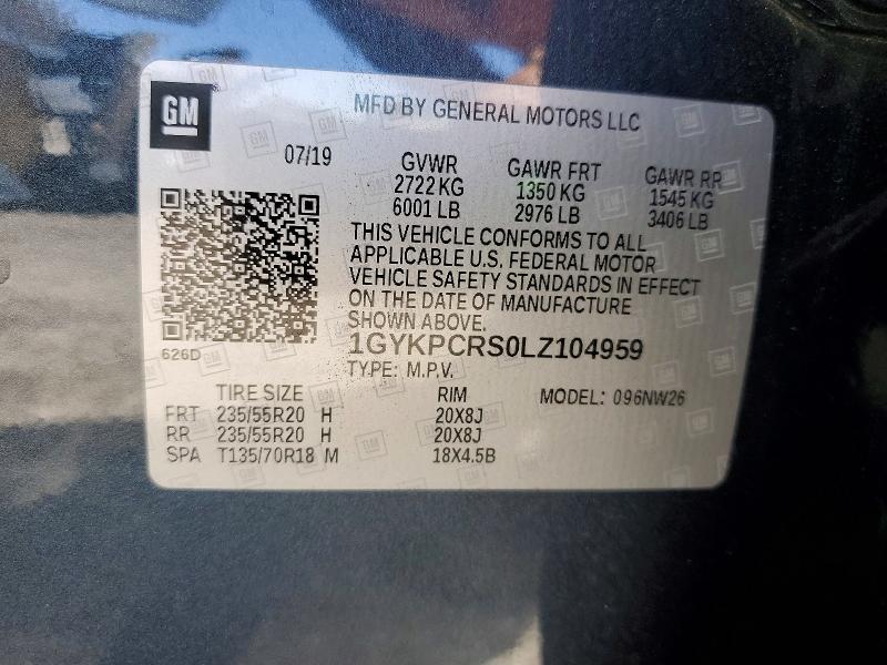 Aukcja sprzedaży 2020 Cadillac Xt6, vin: 1GYKPCRS0LZ104959, numer aukcji: 59746996