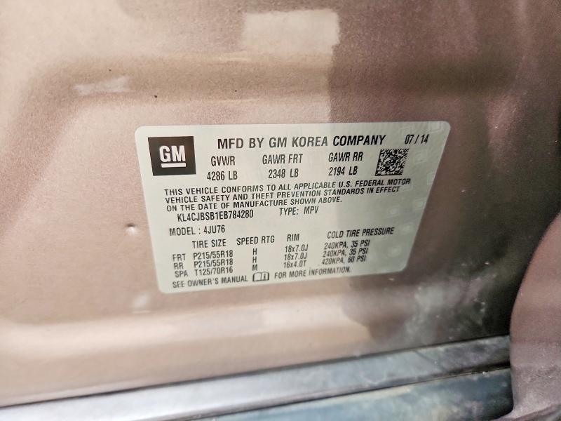 Продажа на аукционе авто 2014 Buick Encore, vin: KL4CJBSB1EB784280, номер лота: 63050386