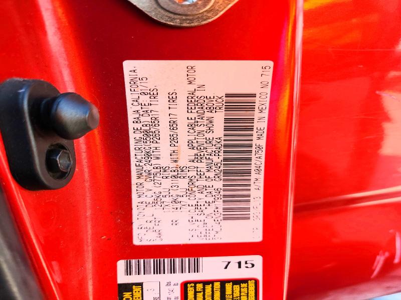 59166726 :رقم المزاد ، 3TMLU4EN3FM179346 vin ، 2015 Toyota Tacoma مزاد بيع