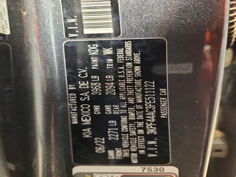 Auction sale of the 2023 Kia Forte, vin: 3KPF44AC3PE511122, lot number: 62906956