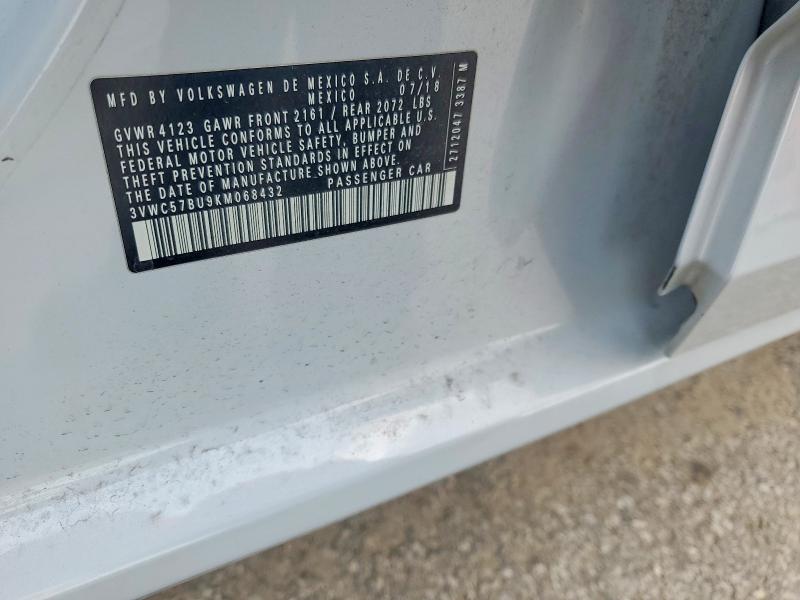 Продажа на аукционе авто 2019 Volkswagen Jetta, vin: 3VWC57BU9KM068432, номер лота: 59709406