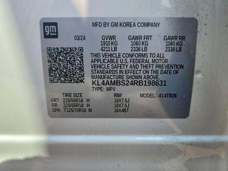 2024 Buick Encore Gx მანქანა იყიდება აუქციონზე, vin: KL4AMBS24RB198631, აუქციონის ნომერი: 60552816