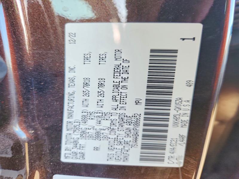 Продаж на аукціоні авто 2023 Toyota Sequoia, vin: 7SVAAABAXPX006652, номер лоту: 62479706
