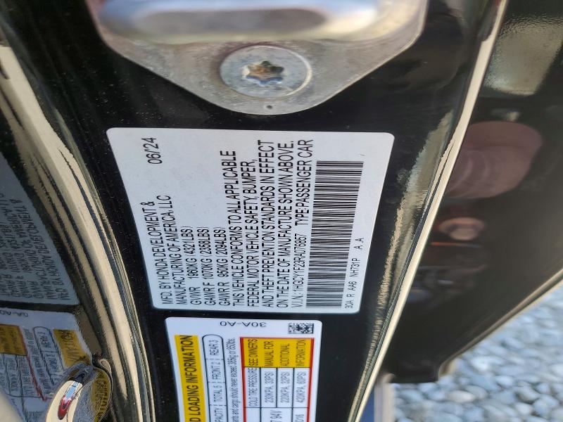 Aukcja sprzedaży 2024 Honda Accord, vin: 1HGCY1F23RA076857, numer aukcji: 59303286
