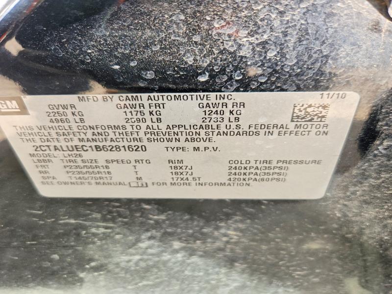 Продажа на аукционе авто 2011 Gmc Terrain, vin: 2CTALUEC1B6281620, номер лота: 62833356