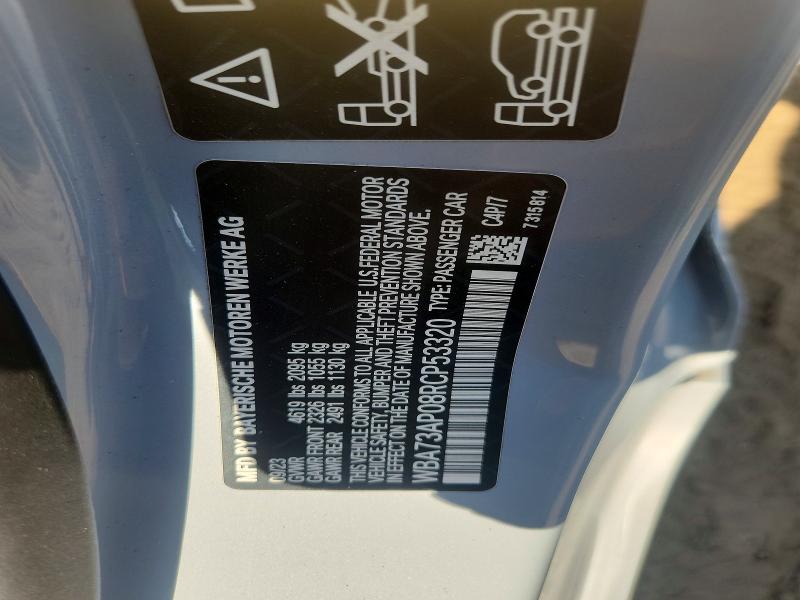 Aukcja sprzedaży 2024 Bmw 430xi, vin: WBA73AP08RCP53320, numer aukcji: 62354096