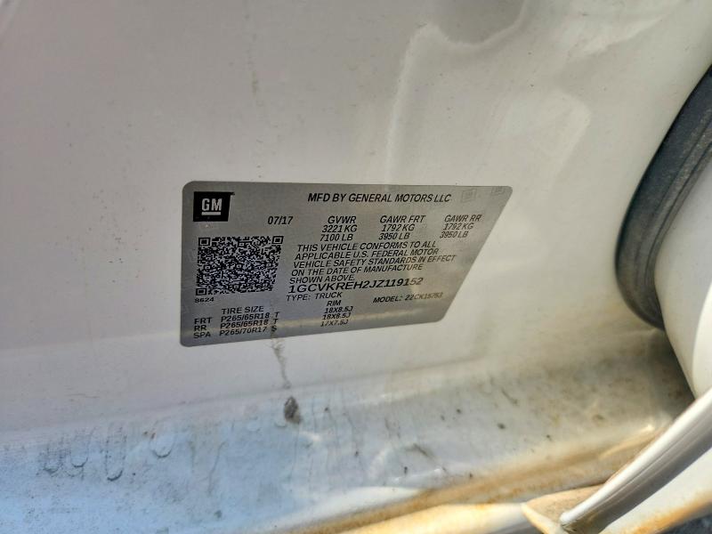 2018 Chevrolet Silverado მანქანა იყიდება აუქციონზე, vin: 1GCVKREH2JZ119152, აუქციონის ნომერი: 59746836