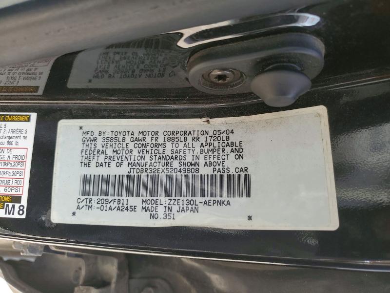 Продаж на аукціоні авто 2005 Toyota Corolla, vin: JTDBR32EX52049808, номер лоту: 61756116