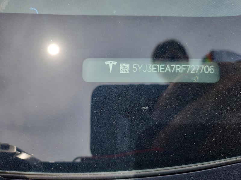 Aukcja sprzedaży 2024 Tesla Model 3, vin: 5YJ3E1EA7RF727706, numer aukcji: 60059786