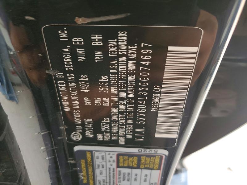 Aukcja sprzedaży 2016 Kia Optima, vin: 5XXGU4L33GG074697, numer aukcji: 62087576