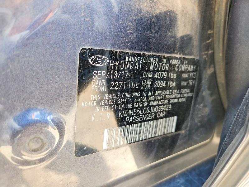 Продажа на аукционе авто 2018 Hyundai Elantra Gt, vin: KMHH55LC6JU039429, номер лота: 60624886