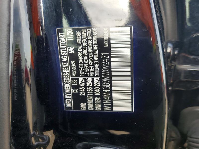 Aukcja sprzedaży 2021 Mercedes-benz Glb, vin: W1N4M4GB9MW092421, numer aukcji: 61225346