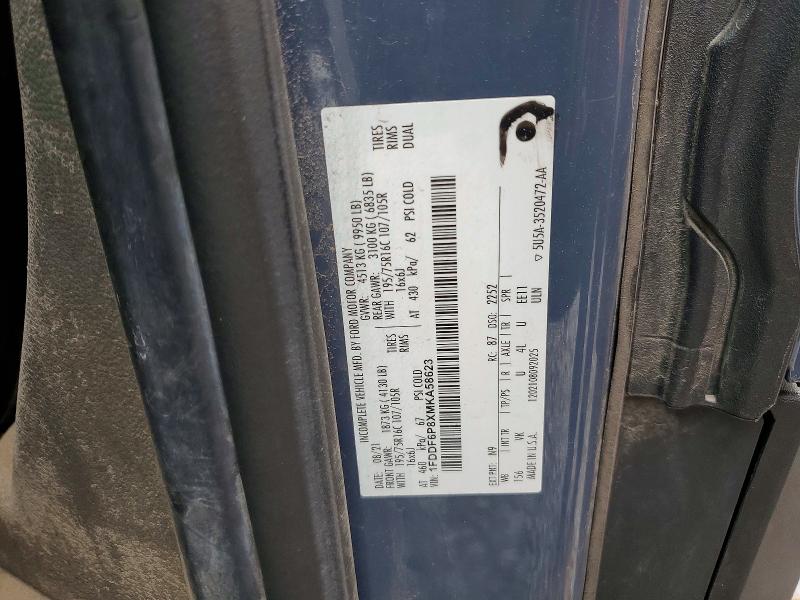 Aukcja sprzedaży 2021 Ford Transit, vin: 1FDDF6P8XMKA58623, numer aukcji: 59810006