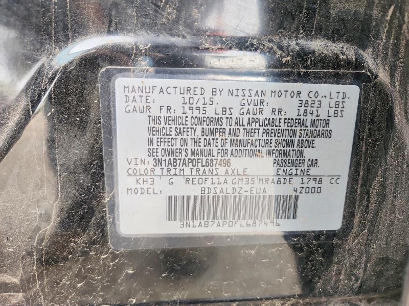 Продаж на аукціоні авто 2015 Nissan Sentra, vin: 3N1AB7AP0FL687496, номер лоту: 60708606