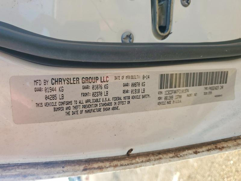 2015 Dodge Dart მანქანა იყიდება აუქციონზე, vin: 1C3CDFAA7FD101974, აუქციონის ნომერი: 62822126